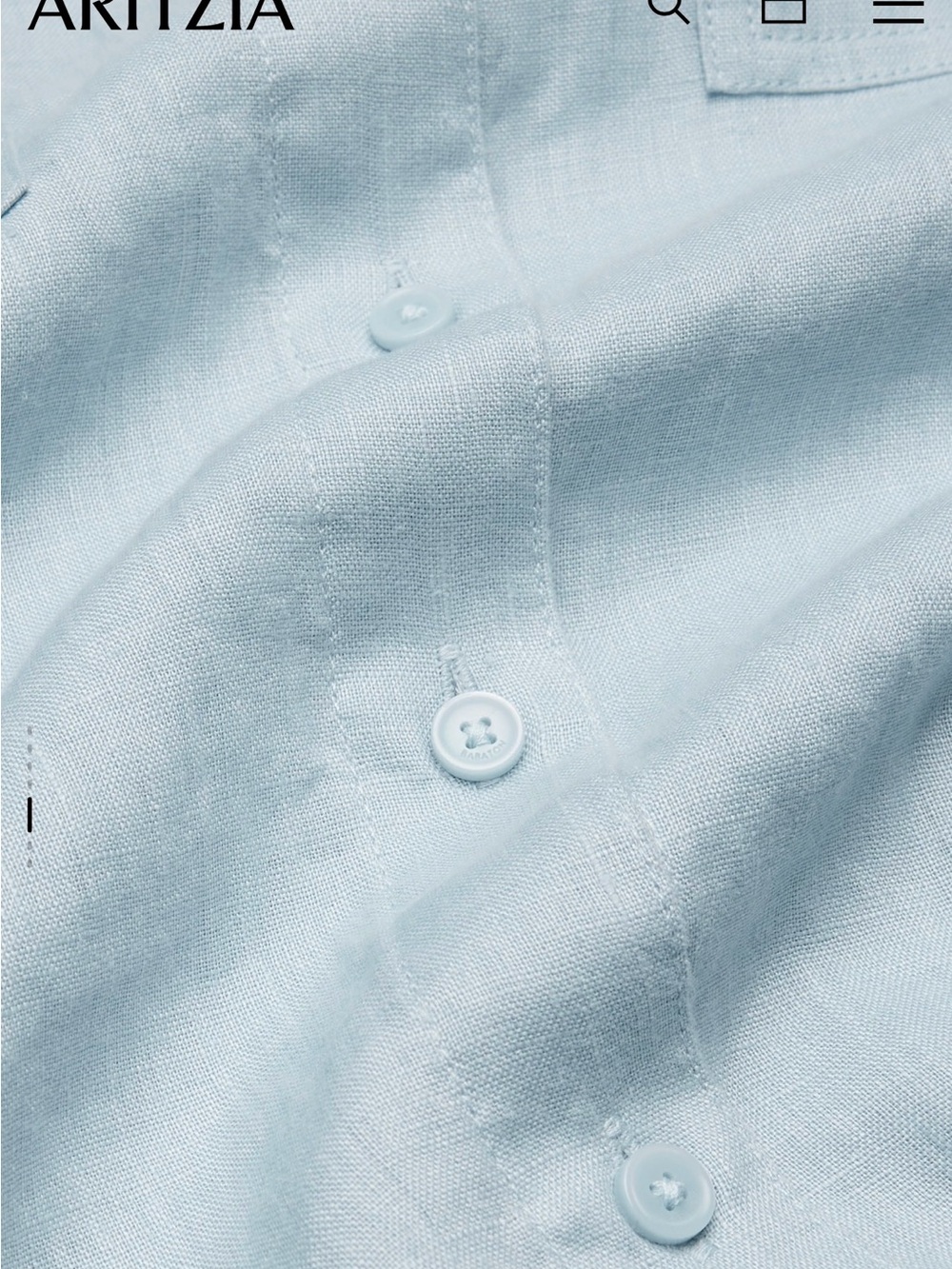Babaton Pale Blue Linen Utility Shirt - Picture 3 of 10